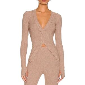 Alix NYC Inez Top In Chestnut Long Sleeve Size Medium